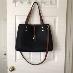 Calvin Klein  Black/Brown Reversible Tote-Like New